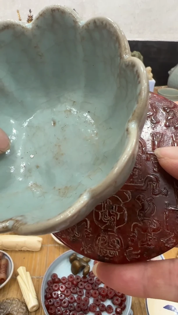 瓷片手工，手绘，陶瓷