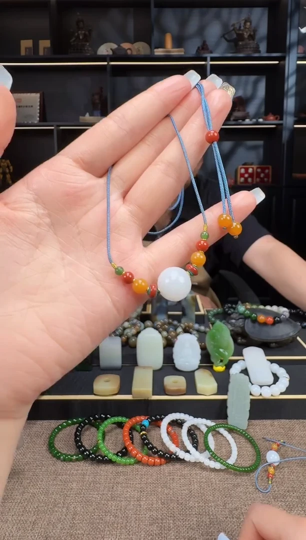 和田玉未镶嵌颈饰锁骨链