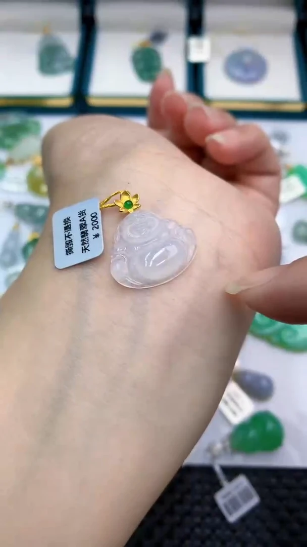 【闪购商品】翡翠颈饰18K金镶嵌            8