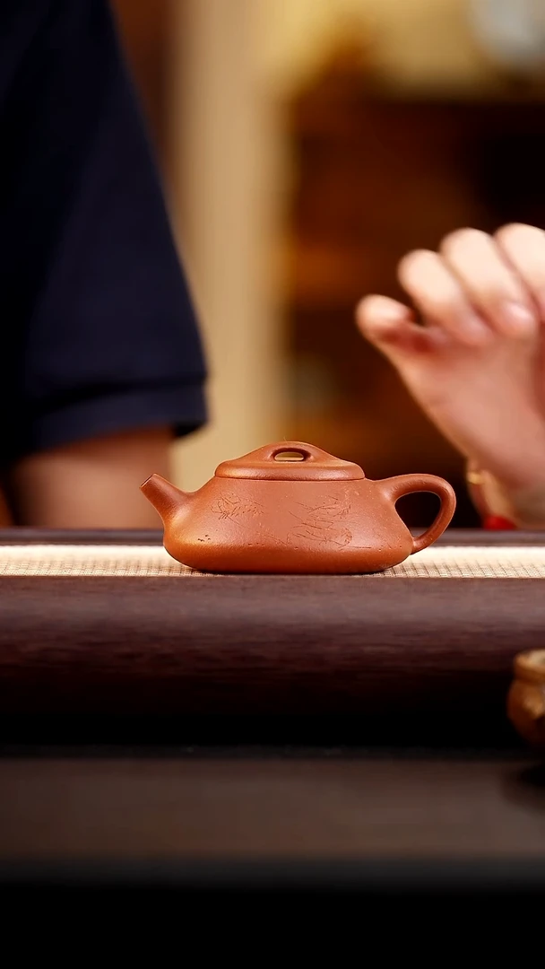 茶壶紫砂野山红泥纳瓢