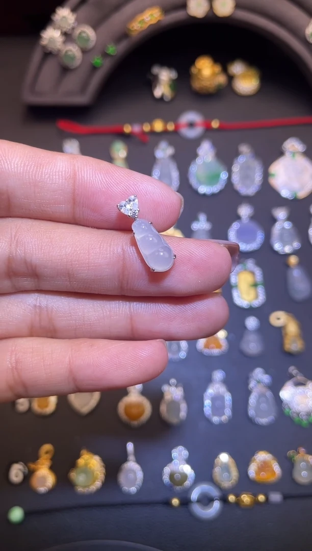 吊坠(不含链)银S925镶嵌翡翠1