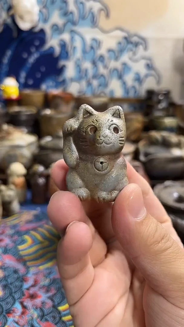 猫日式备前烧茶具茶周边