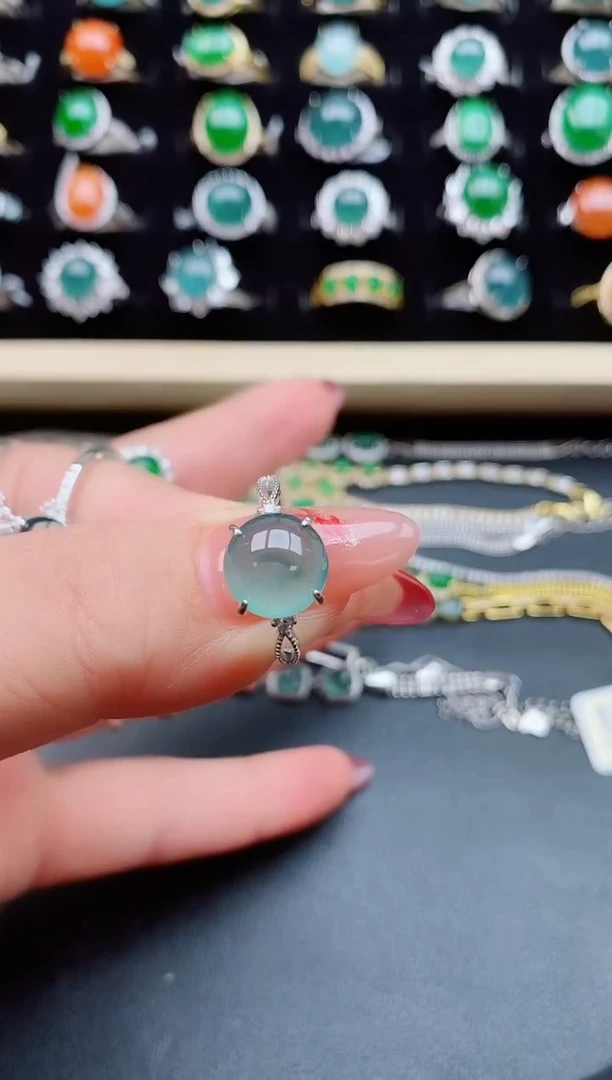 【闪购商品】翡翠戒指银S925镶嵌321321