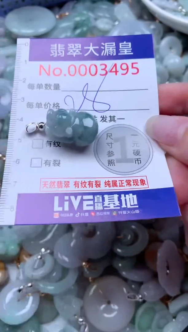 翡翠未镶嵌吊坠(不含链)3495