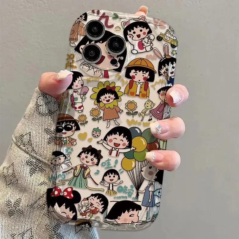 卡通樱桃丸子适用苹果16手机壳软iPhone15promax防摔13/14新款12