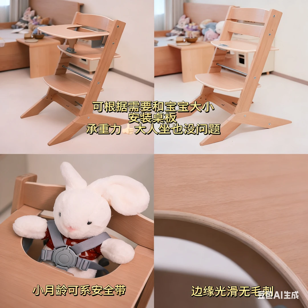 高怡特Geuther进口儿童餐椅宝宝实木座椅德国成长椅护脊餐椅