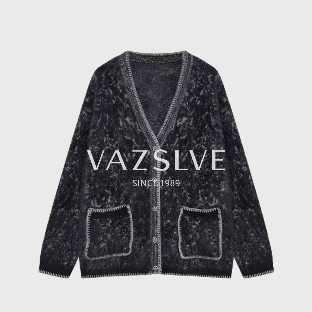 【VAZSLVE/全新奢品】捡漏"乌托邦的夜" 羊绒拉毛开衫毛衣msl1295