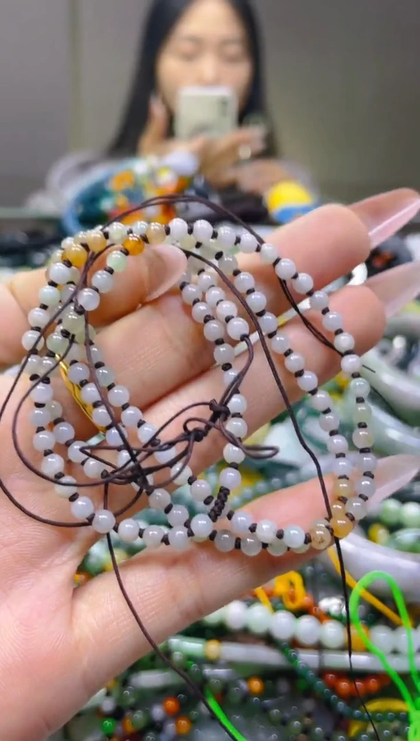 翡翠未镶嵌颈饰3MM/V/翡翠A货一图一物