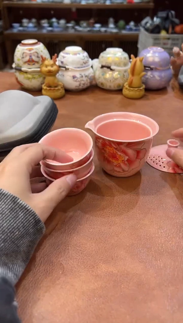 真的很便宜会开片的旅行茶具