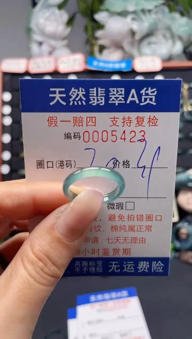 未镶嵌戒指翡翠20*5423