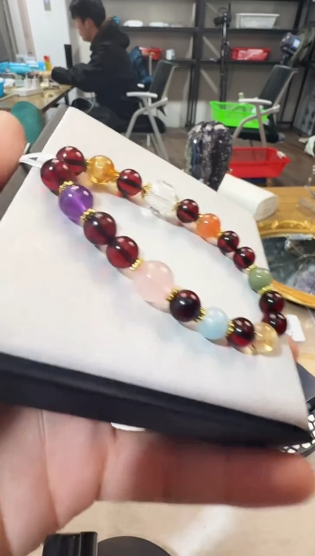 手链琥珀未镶嵌晶3389 约8mm