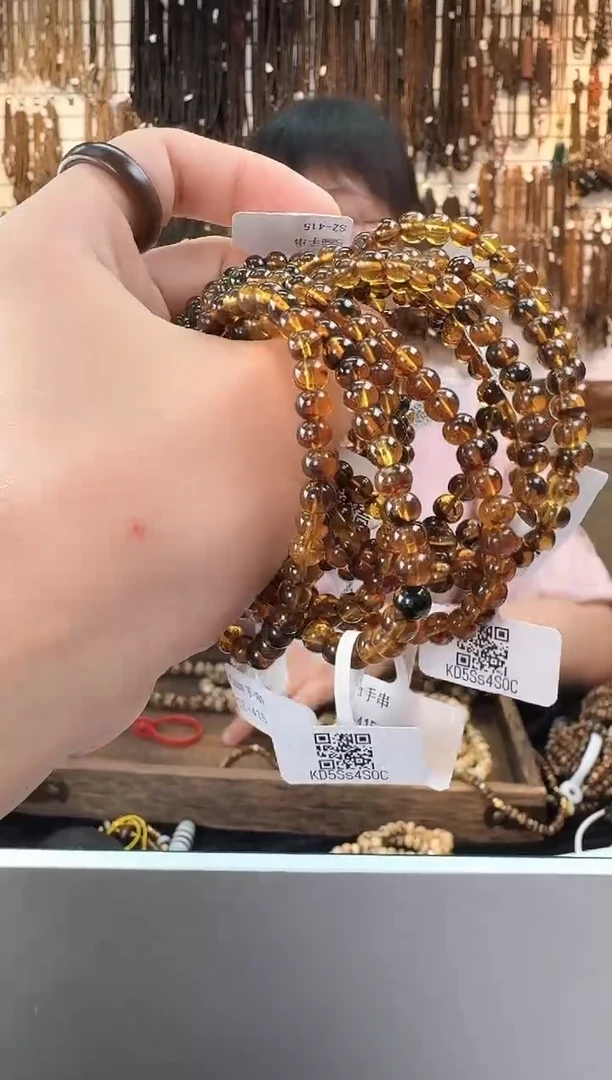 未镶嵌琥珀手链抚顺翳珀单圈手串/发一件