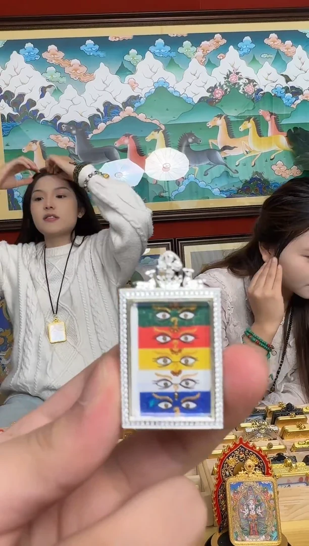 吊坠五路C-热贡纯手绘