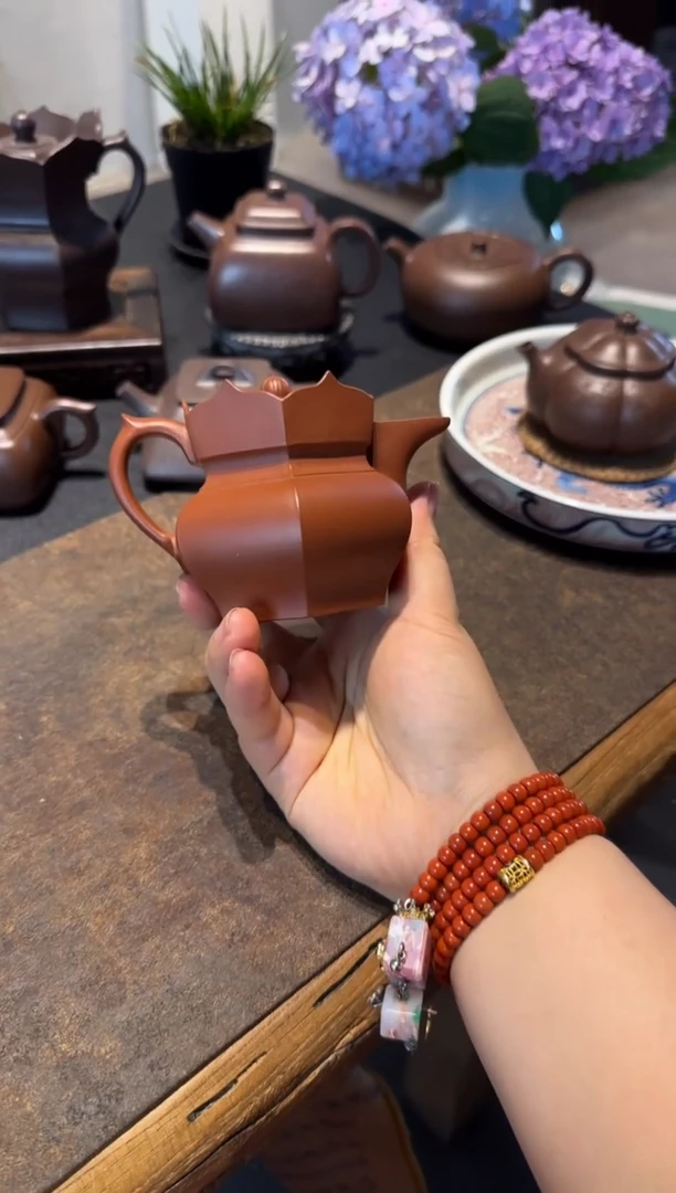 茶壶紫砂朱泥小僧帽 135cc