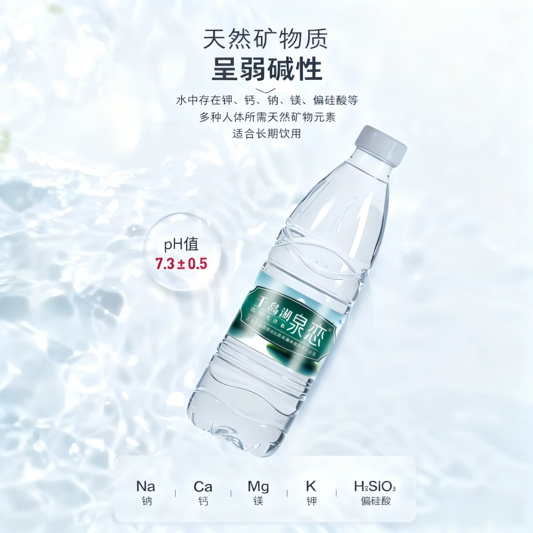 【5箱装】千岛湖泉恋山泉水520ml*24瓶矿泉水弱碱性饮用水整箱批发