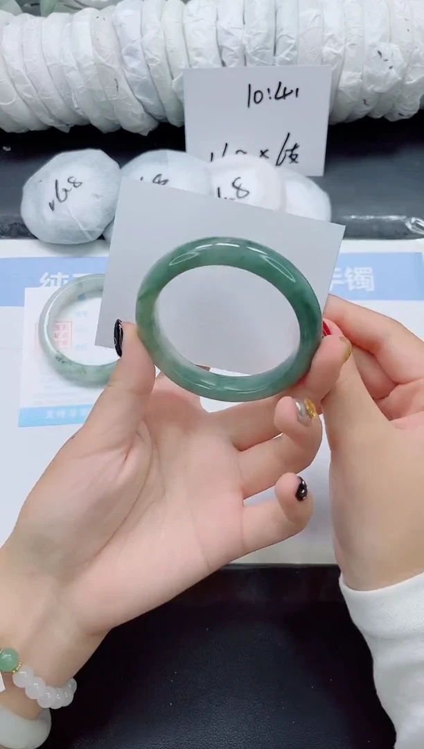 未镶嵌手镯石英质玉0124-圈口57.4