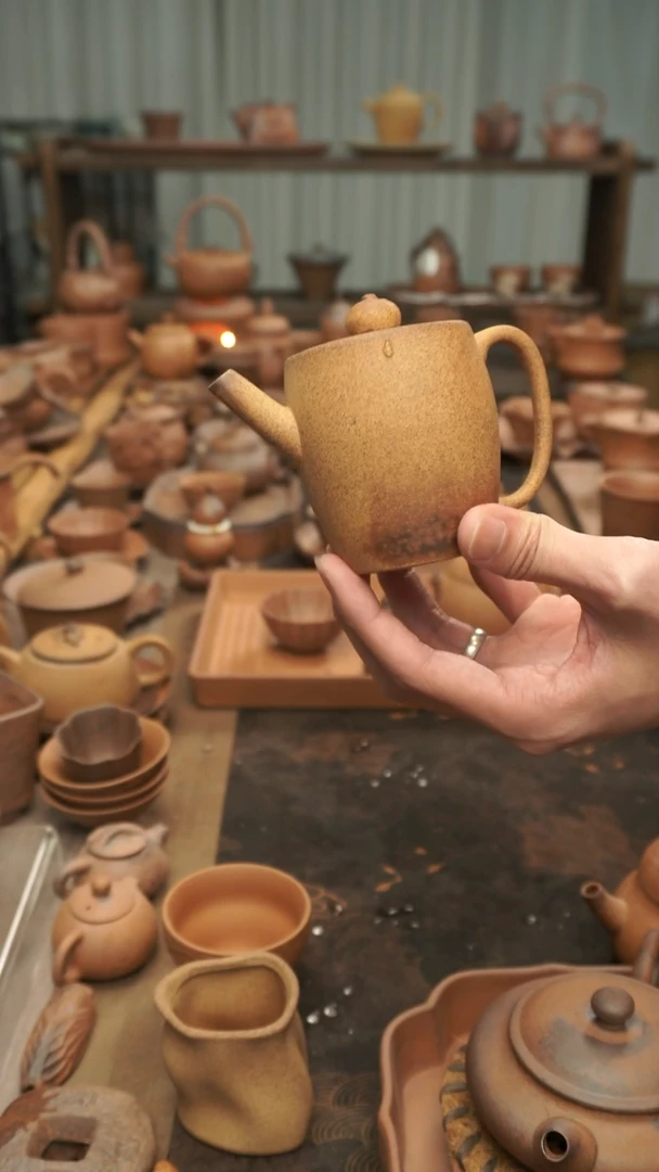 老岩泥原矿料老岩泥  灯笼壶150ml