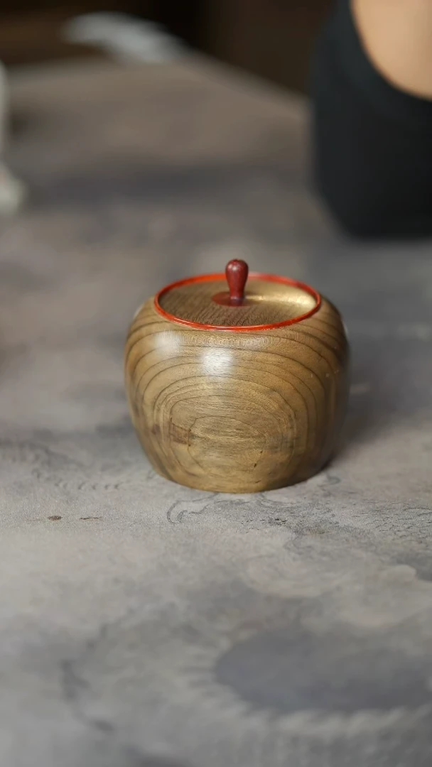 金丝楠696号阴沉料满花纹茶仓茶叶罐