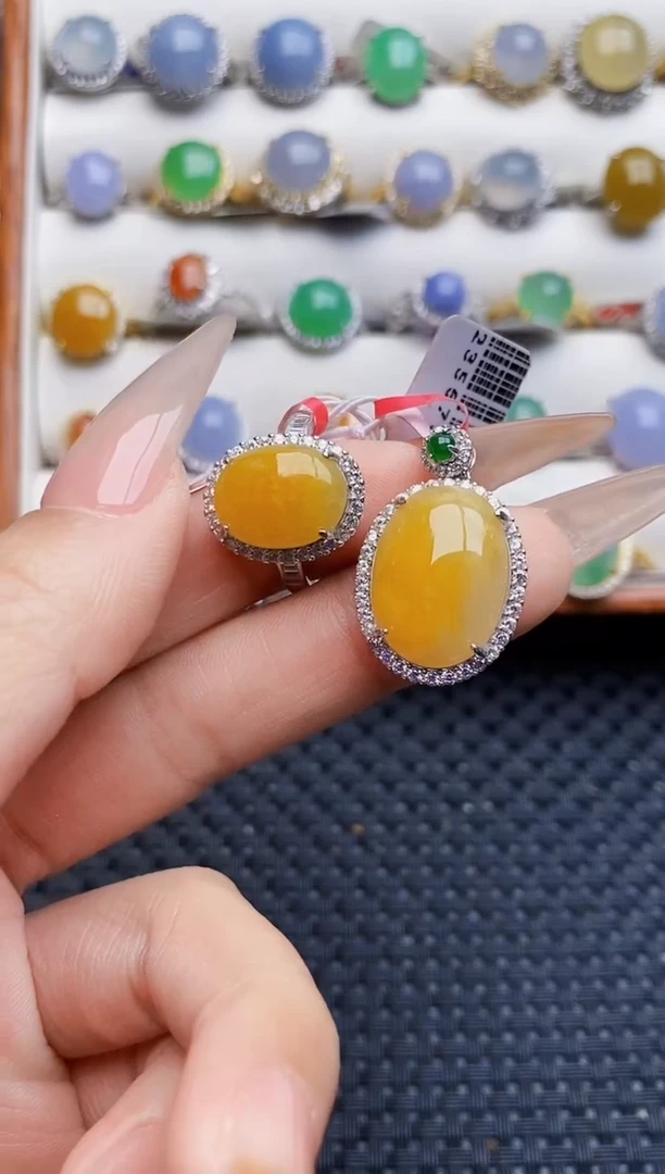 银S925镶嵌戒指翡翠1203