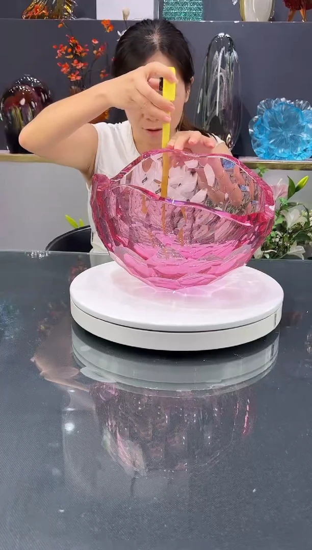 琉璃水晶琉璃果盘1个