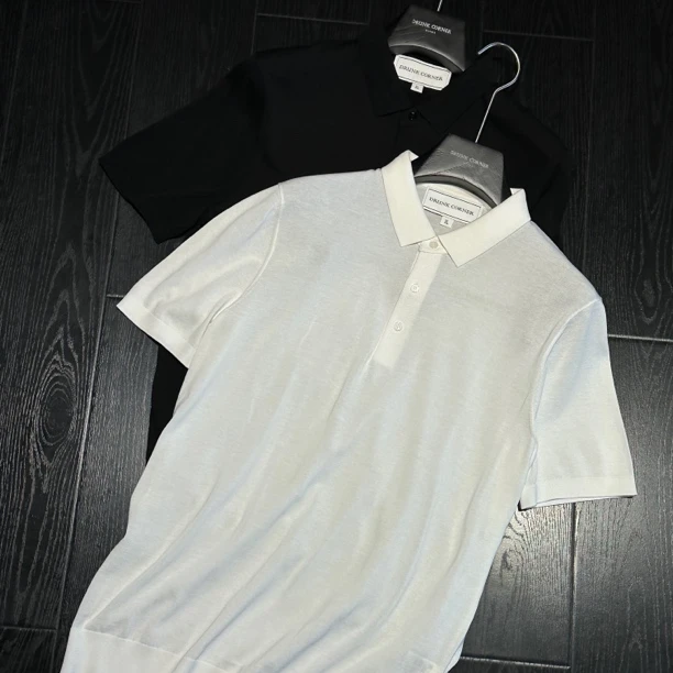 DRUNKCORNER【十周年限定】三粒扣翻领polo短袖T恤