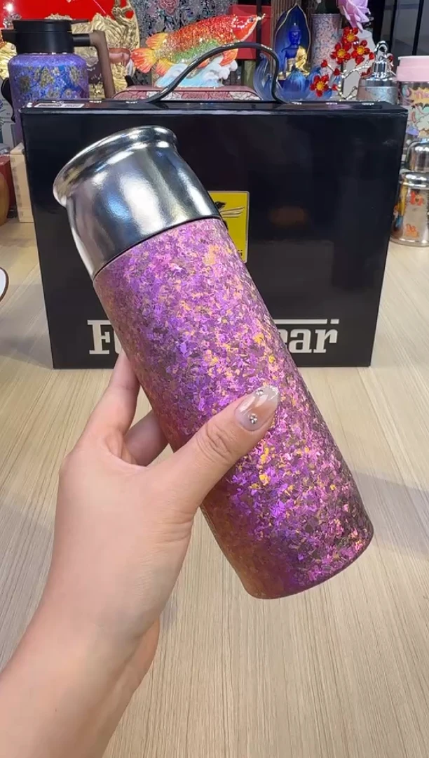 157未来熊-纯钛保温杯（海棠粉）