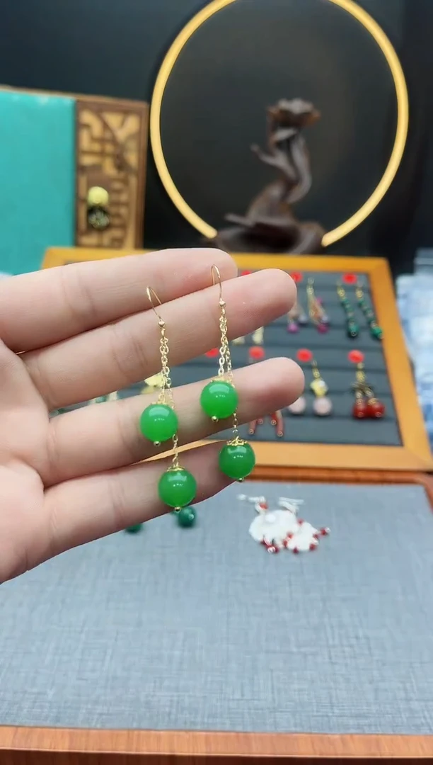 【闪购商品】玛瑙/玉髓耳钉银S925镶嵌710000