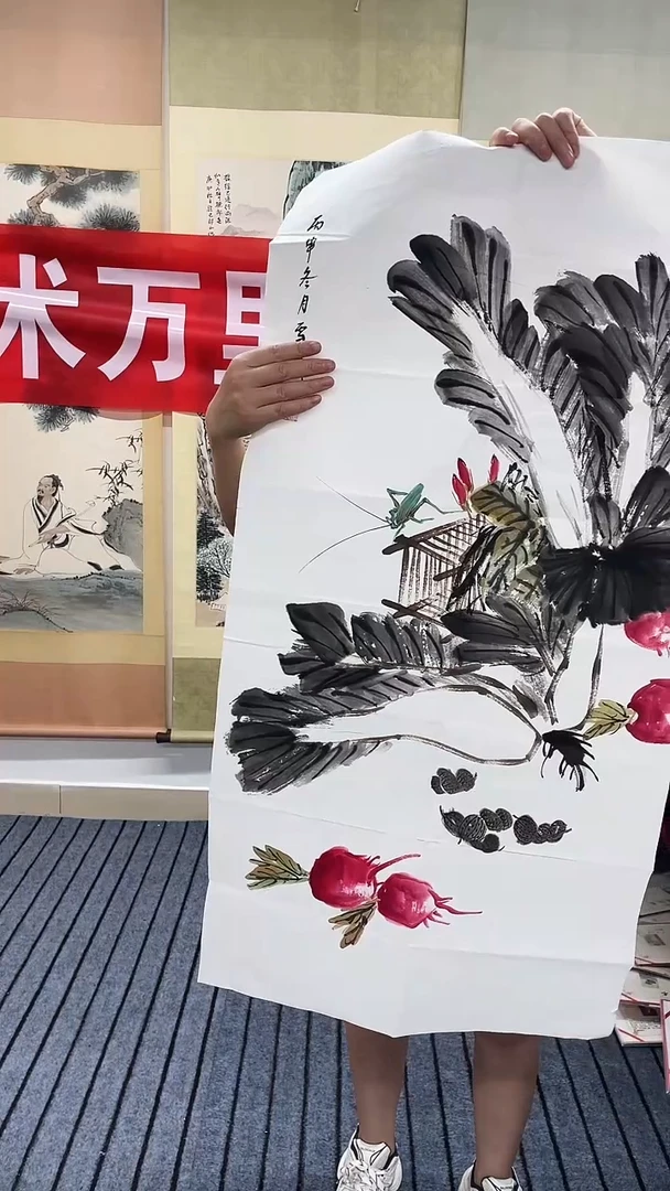 精品三尺花鸟作品