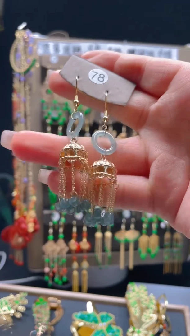 【闪购商品】翡翠耳饰合金091翡翠饰品