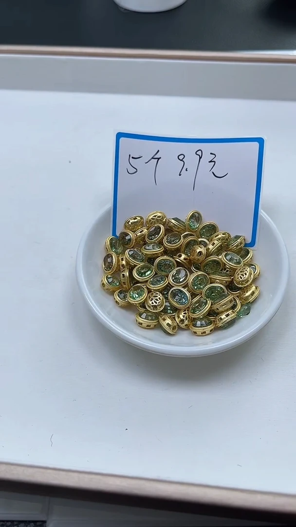 【闪购商品】玛瑙/玉髓散珠合金B2368 合琻 绿蛋面5个9.9元