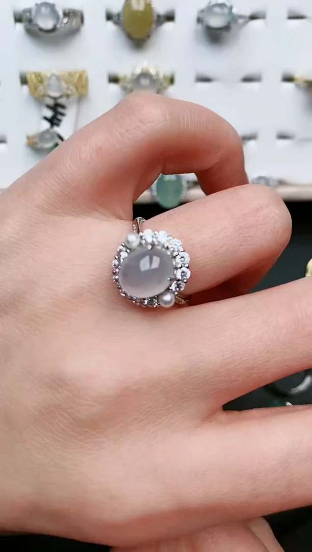 【闪购商品】翡翠戒指银S925镶嵌....