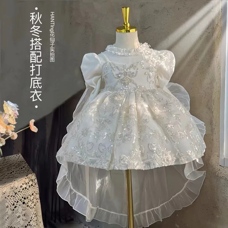 女童八音盒公主裙四季儿童洛丽塔生日连衣裙六一主持婚纱演出礼服