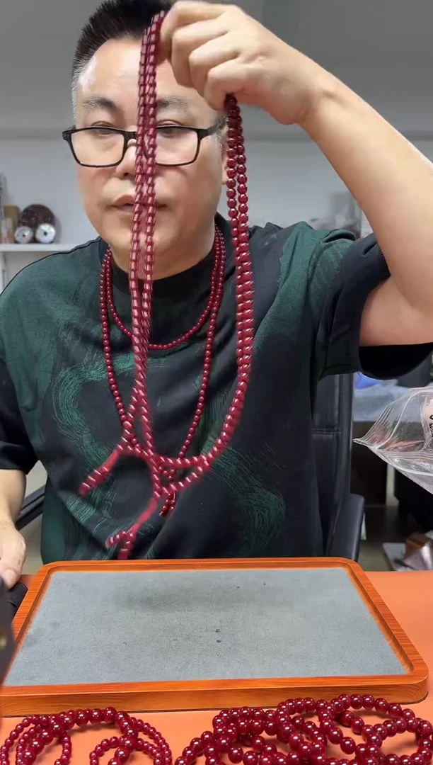 147号卡8mm红色108项链