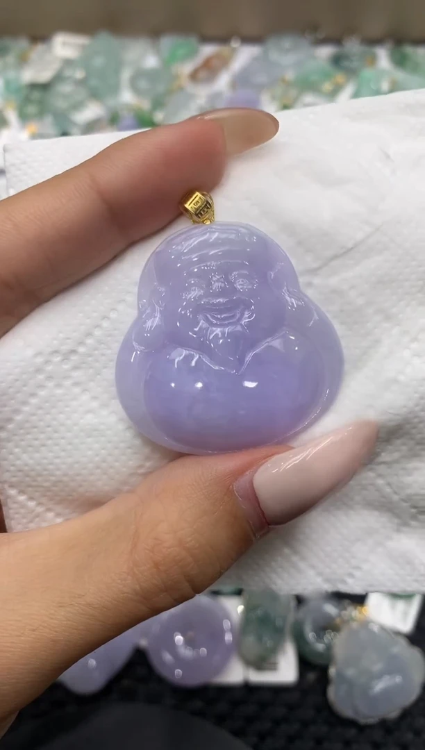 颈饰18K金镶嵌翡翠111111111111