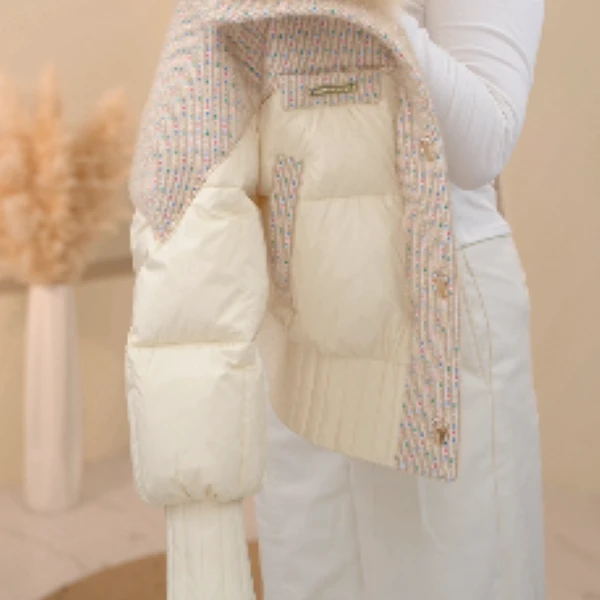 XJ-2025冬季时尚气质大毛领羽绒服