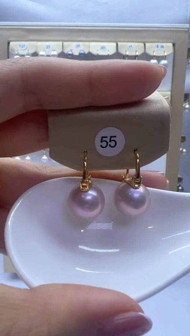 【闪购商品】淡水珍珠耳饰银S925镶嵌55