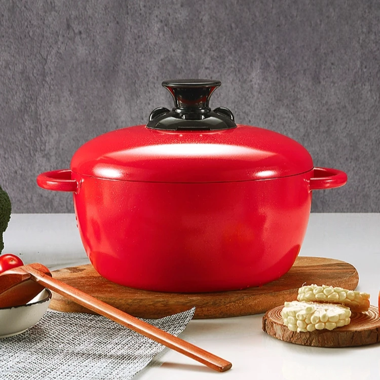家用炖煮锅焖烧锅珐琅锅G红锅