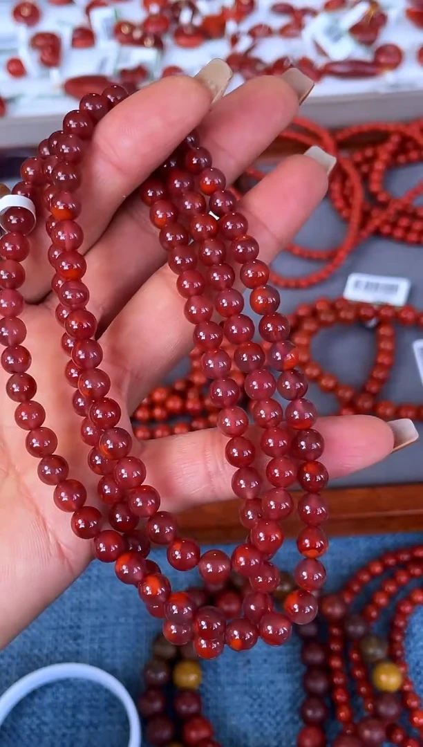 未镶嵌手串南红玛瑙N27凉山瓦西料多圈