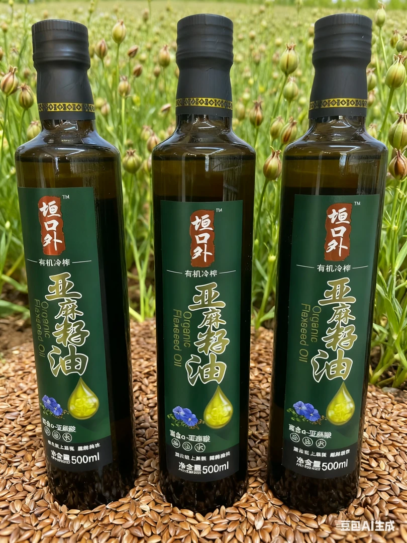 特级初榨亚麻籽油冷榨低脂可生喝家用食用油