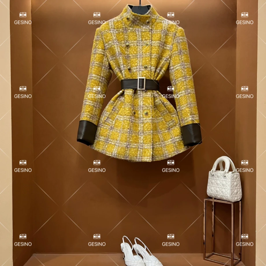 【娜娜】秋冬气质小香风时尚设计师中长款羽绒服 QD-2025277