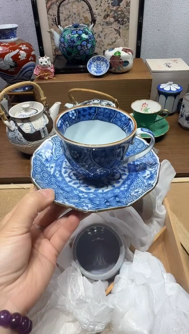 瓷片茉莉甄选开开咖啡杯
