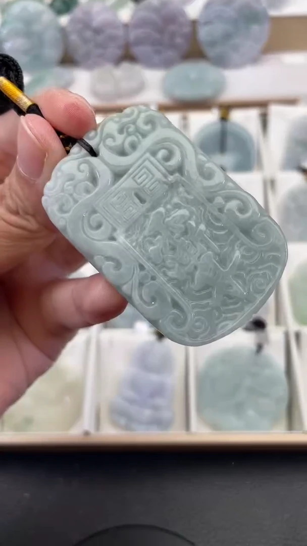 颈饰未镶嵌翡翠天然缅甸翡翠A货455