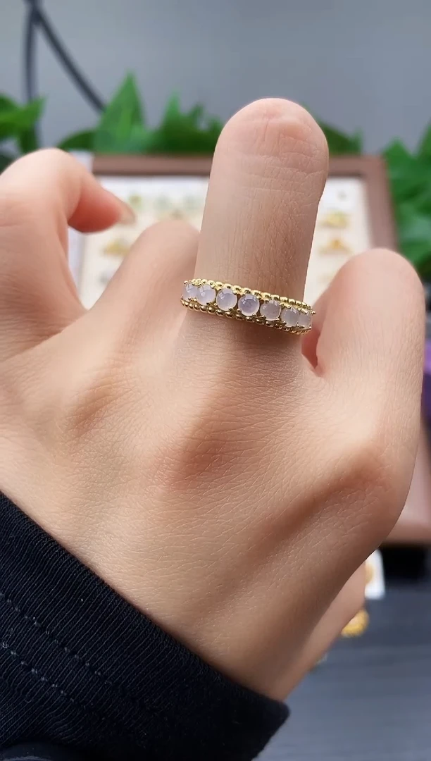 银S925镶嵌戒指翡翠琳*酱12