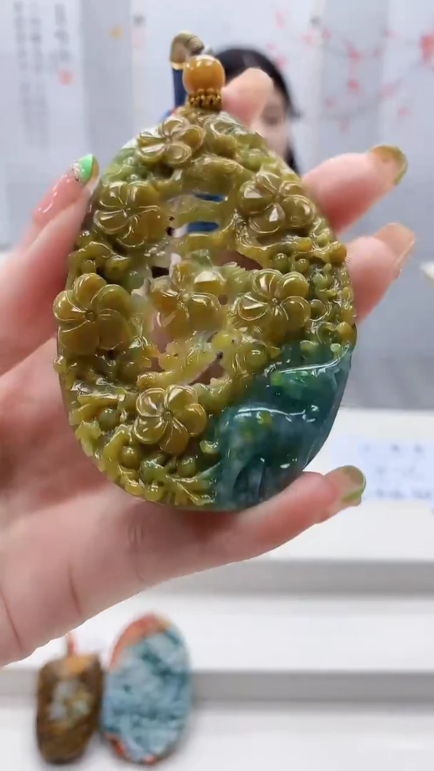 未镶嵌定制翡翠4812ry-毛货挂件29