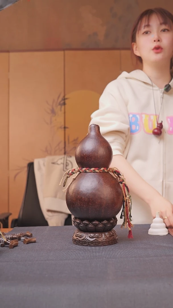 1566号链接精品大漆葫芦现货现发[一物一拍]不包含莲花底座