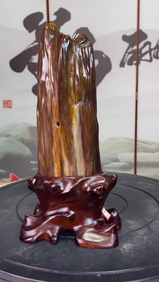 未镶嵌珠宝奇石硅化玉高27