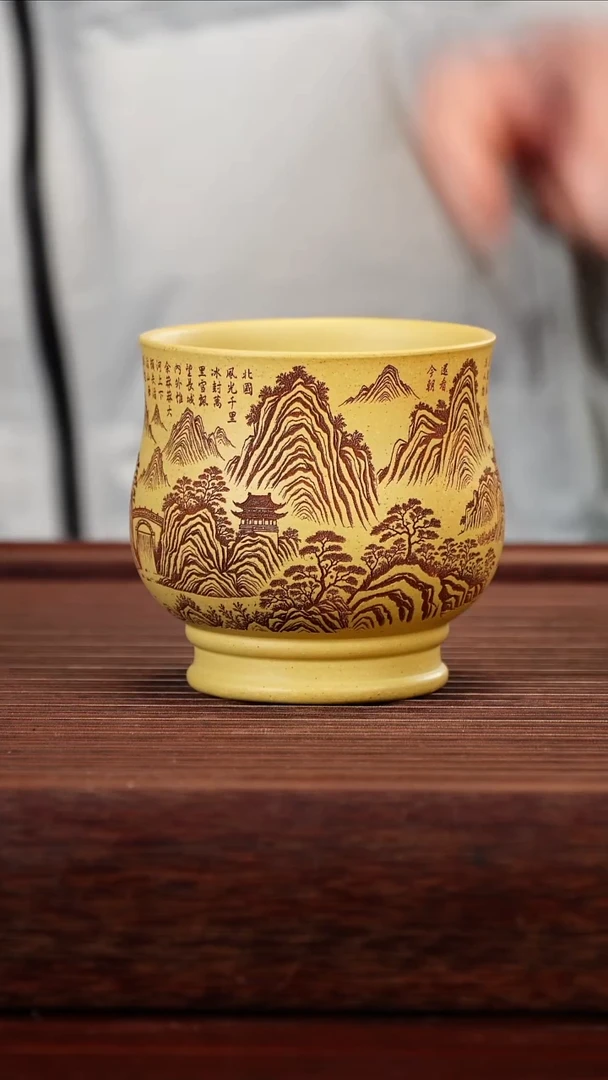 茶壶紫砂本山绿紫砂杯120cc左右