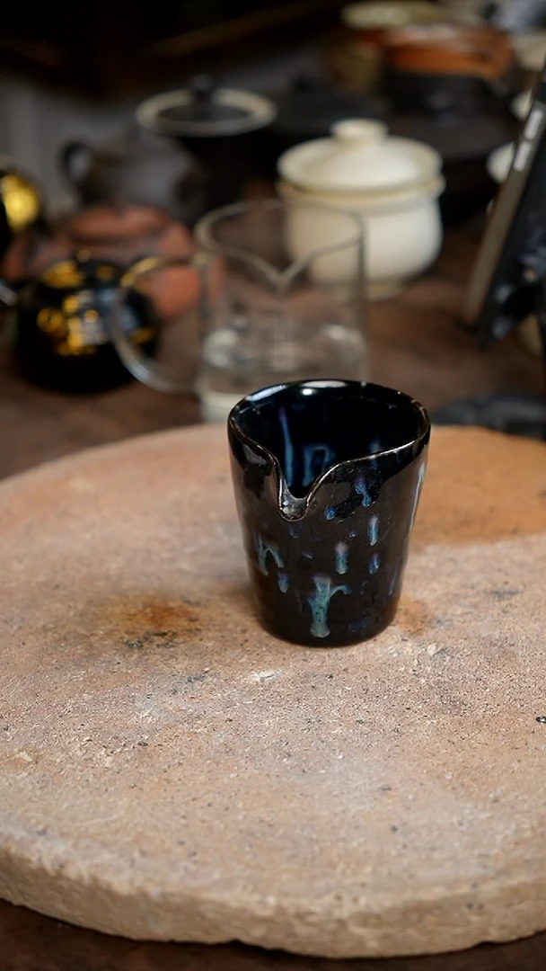 茶杯紫砂侘寂风原创手作90cc 362