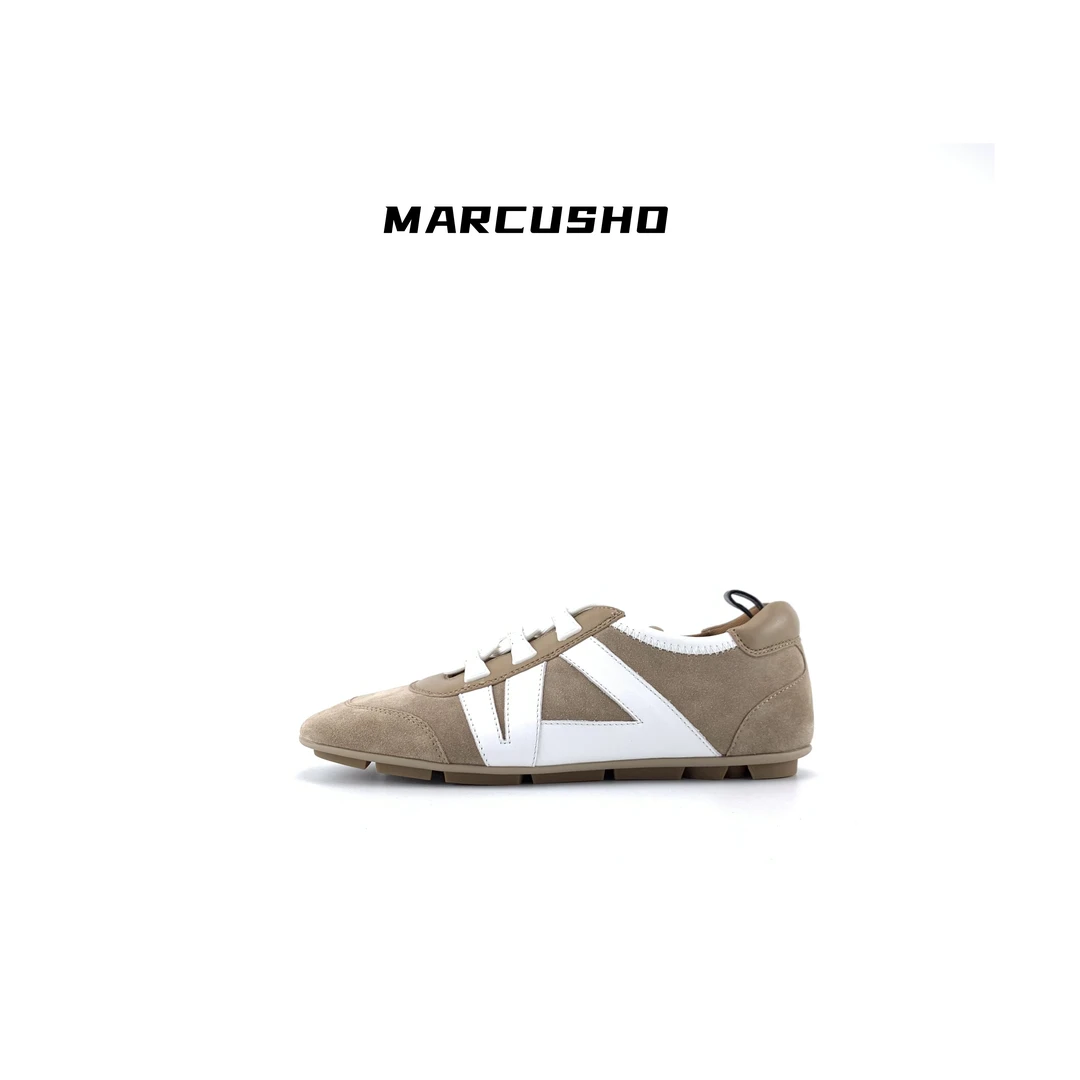 MARCUSHO复古方头小众百搭德训D1238