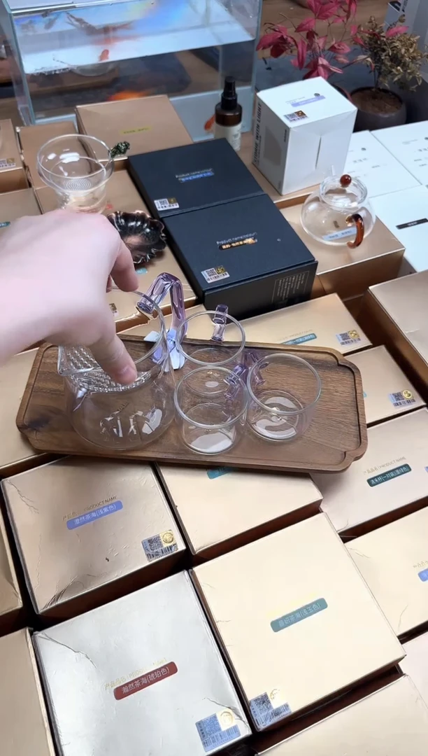 风谜新月茶器浅紫+风谜臻悦杯浅紫